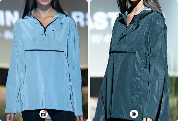 轻柔藏青色反光夹克