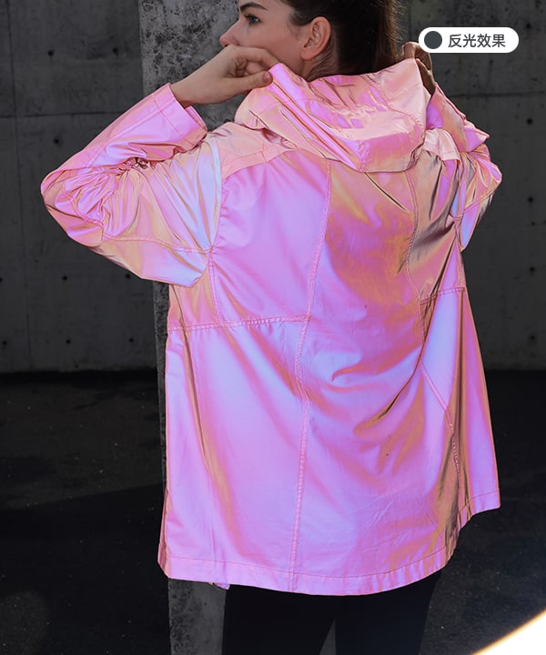 渐变型时尚七彩反光运动服