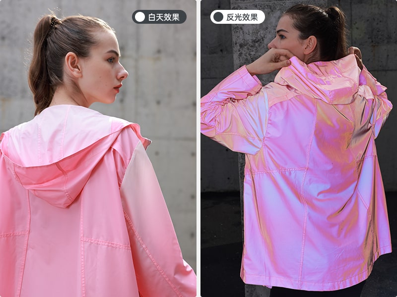 渐变型时尚七彩反光运动服对比