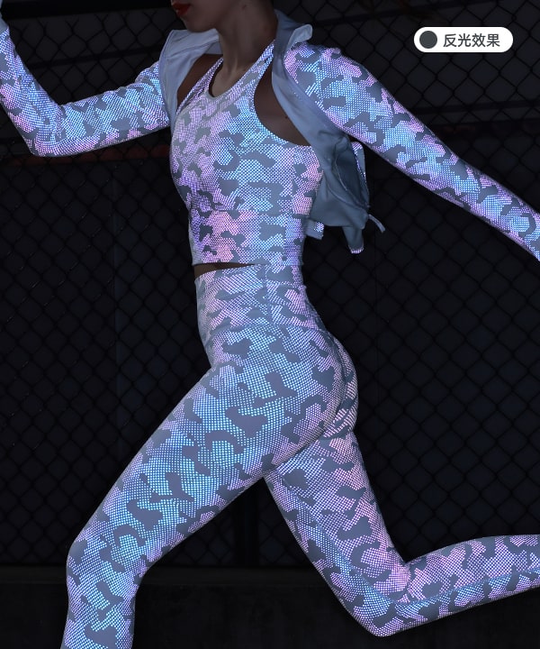 印花反光瑜伽跑步服装