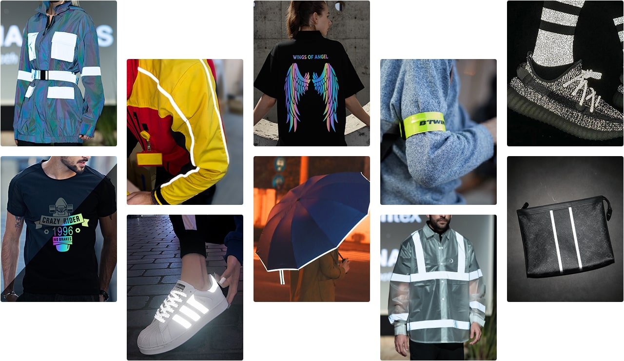 潮流服饰反光材料反光条